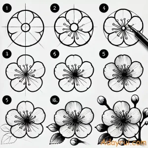 Cách Vẽ Hoa Mai Đơn Giản Nhất – Hướng Dẫn Từng Bước Cho Người Mới 51 Hướng dẫn vẽ hoa mai đơn giản nhất dành cho người mới