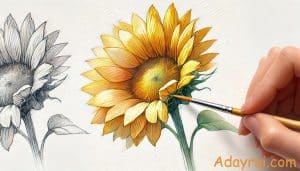 Hướng dẫn vẽ hoa hướng dương theo nhiều cách khác nhau