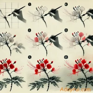 Vẽ hoa phượng bằng màu nước – Rực rỡ cả một trời thanh xuân! 45 Hướng dẫn vẽ hoa phượng bằng màu nước từng bước từ bản phác thảo đến khi hoàn thiện.