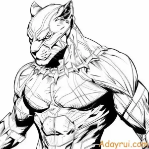 Bộ Sưu Tập Tranh Tô Màu Black Panther – Cùng Sáng Tạo Với Vị Vua Wakanda 25 Tranh tô màu Black Panther tạo dáng khoe thân hình mạnh mẽ, chi tiết cơ bắp rõ nét.