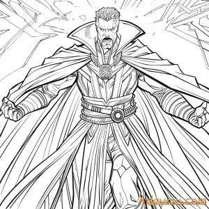 Tranh Tô Màu Doctor Strange – Phép Thuật Bắt Đầu Từ Những Nét Màu 21 Doctor Strange tung ra vòng tròn phép thuật với tư thế chiến đấu ấn tượng – tranh tô màu siêu anh hùng hấp dẫn.