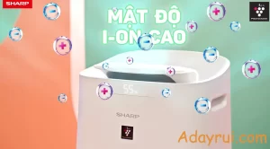 Công nghệ Plasmacluster ion mật độ cao giúp tăng cường hiệu quả khử khuẩn và khử mùi trong không khí.